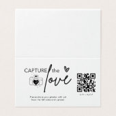 Carte pliée avec QR code pour capturer l'amour ave (Outside Unfolded)