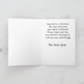 Carte pliée avec un Noël béni (Intérieur)