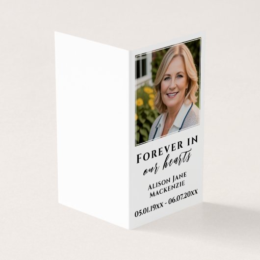 Carte pliée Bereavement (Outside)