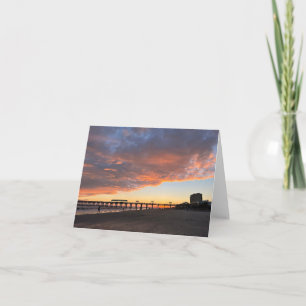 Carte pliée blanc beauté du coucher de soleil
