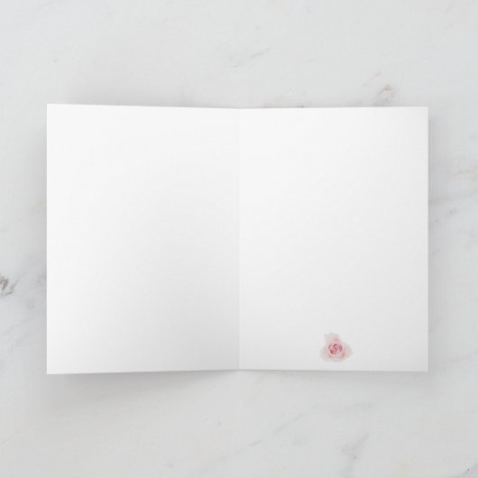 Carte pliée blanche chic Mariage/douche (Intérieur)