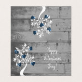 Carte pliée Blue Valentine Hearts Tree (Outside Unfolded)