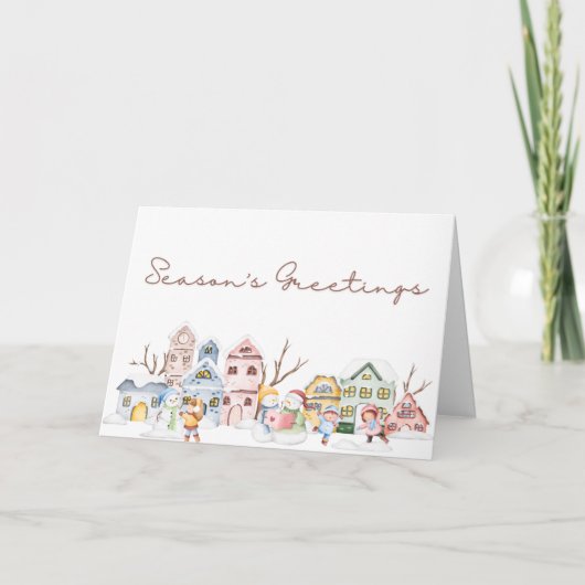 Carte pliée Bonnes Fêtes 5" x 7" (Devant)