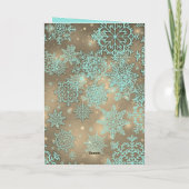 Carte pliée Buffalo Plaid Reindeer Snowflakes (Dos)