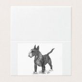 Carte pliée Bull Terrier (Outside Unfolded)