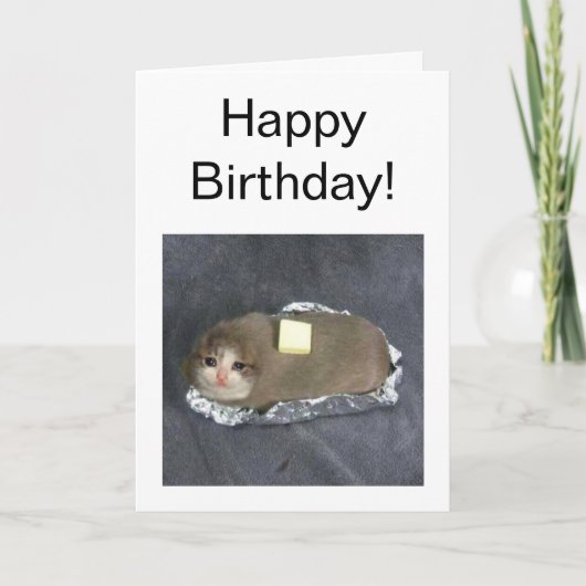 Carte pliée Butta Chat Meme (Devant)