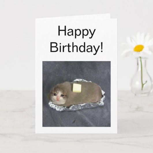 Carte pliée Butta Chat Meme (Petite plante)