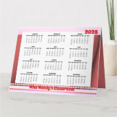 Carte pliée Calendrier simple et mignon 2025 (Dos)