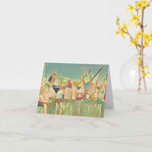 Carte pliée Cape Cod (Fleur jaune)