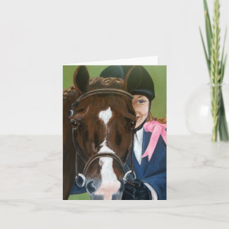 Carte pliée Cheval et Cavalier