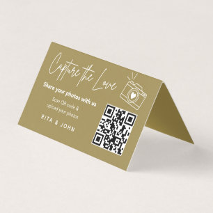 Carte pliée chic moderne avec QR code Capture The