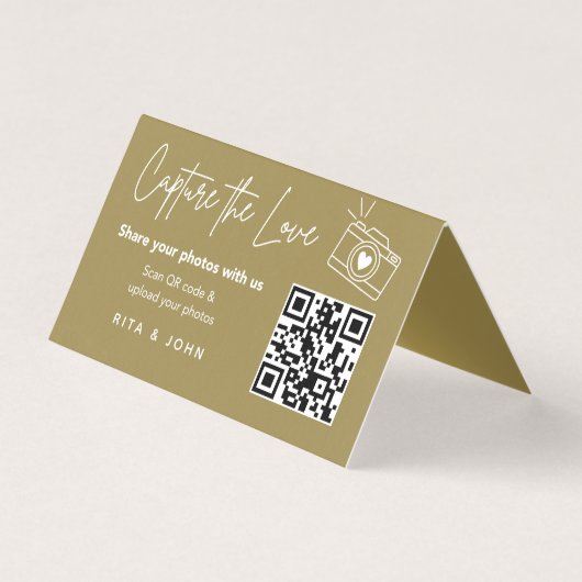 Carte pliée chic moderne avec QR code Capture The (Front)