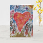 Carte pliée Coeur de la planète (Fleur jaune)