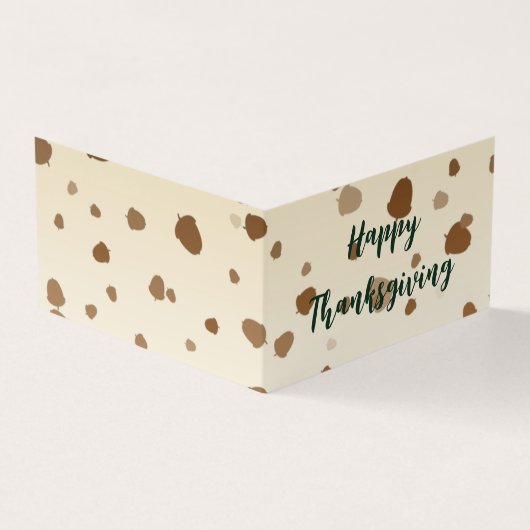 Carte pliée d'Acorns de Thanksgiving (Outside)