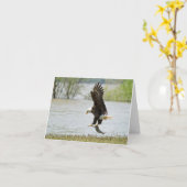 Carte pliée d'aigle à tête plate (Fleur jaune)