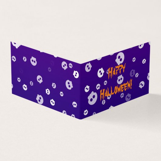 Carte pliée de crânes d'Halloween (Outside)