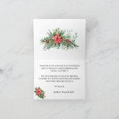 Carte pliée de douche de Noël Merci (Intérieur)