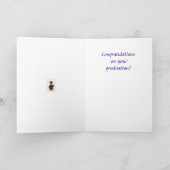 Carte pliée de graduation de chat (Intérieur)