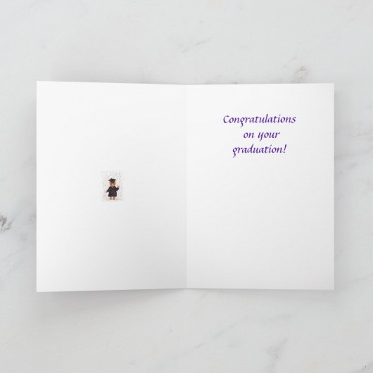 Carte pliée de graduation de chat (Intérieur)