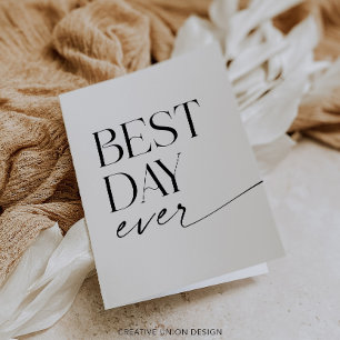 Carte pliée de Merci Mariage Whimsy moderne