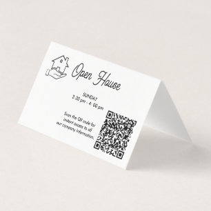 Carte pliée de photo de maison ouverte Flèche Immo