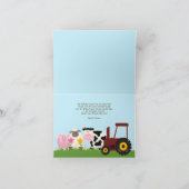 Carte pliée de remerciement pour les Animaux (Intérieur)