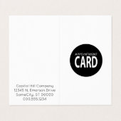 carte pliée de rendez-vous (Extérieur déplié)