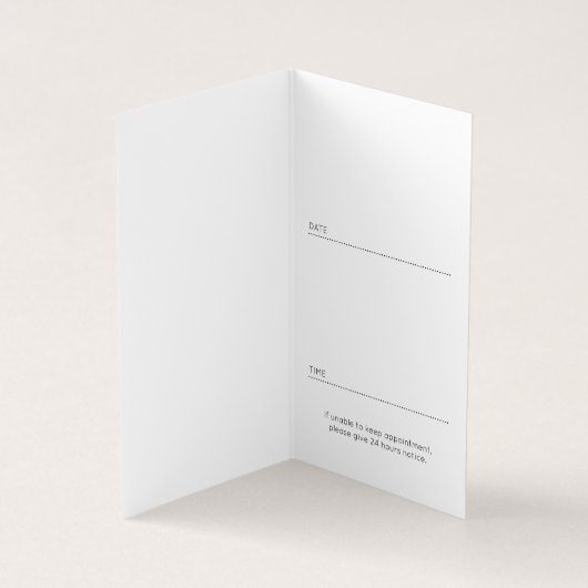 carte pliée de rendez-vous (Intérieur)