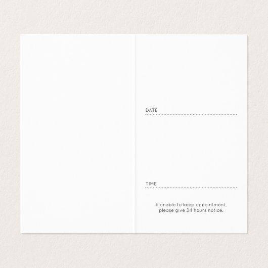 carte pliée de rendez-vous (Intérieur déplié)