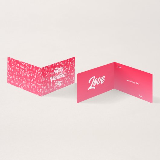 Carte pliée de Saint Valentin (Inside and Outside)