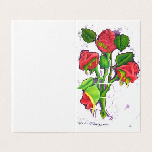 carte pliée de voeux (Outside Unfolded)