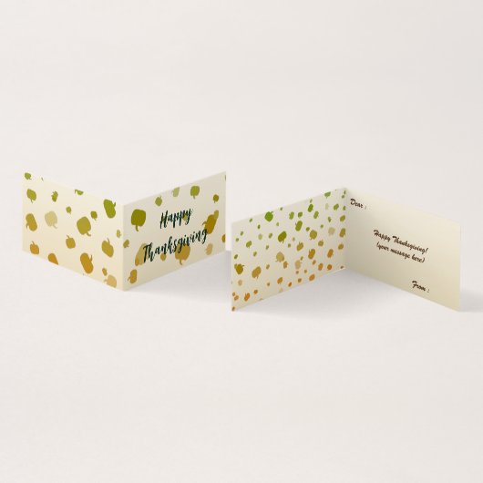 Carte pliée des Citrouilles de Thanksgiving (Inside and Outside)