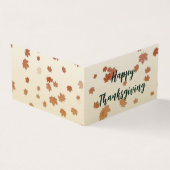 Carte pliée des Feuilles d'érable de Thanksgiving (Outside)