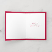 Carte pliée d'huile d'or de coeur personnalisée (Couchage intérieur)