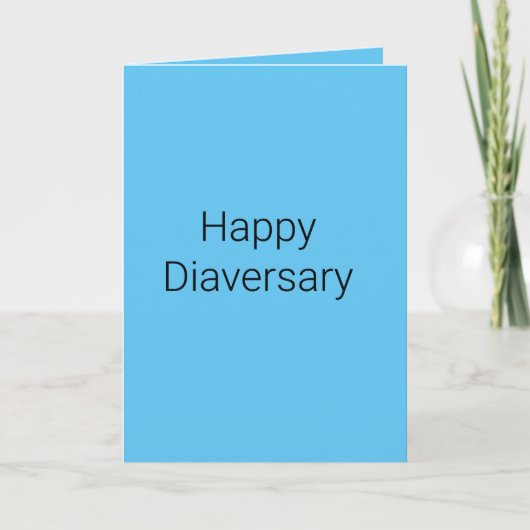 Carte pliée Diaversary (Devant)