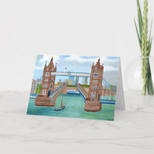 carte pliée d'invitation London Bridge