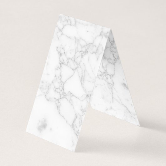 Carte pliée en marbre blanc (Front)