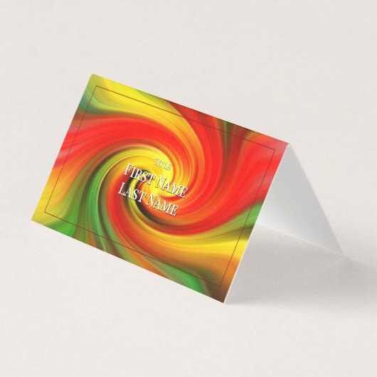 Carte pliée en spirale pour numéro de table de la (Front)