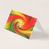 Carte pliée en spirale pour numéro de table de la (Back)