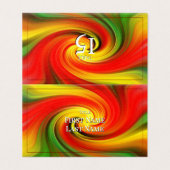 Carte pliée en spirale pour numéro de table de la (Outside Unfolded)