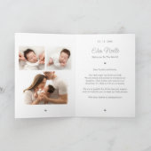 Carte pliée Faire-part de naissance de bienvenue m (Intérieur)