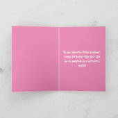 Carte pliée fleurale licorne rose en fleurs (Intérieur)