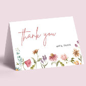 Carte pliée Floral Little Fleur sauvage Merci