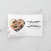 Carte pliée florale vintage pour 50e anniversaire (Intérieur)