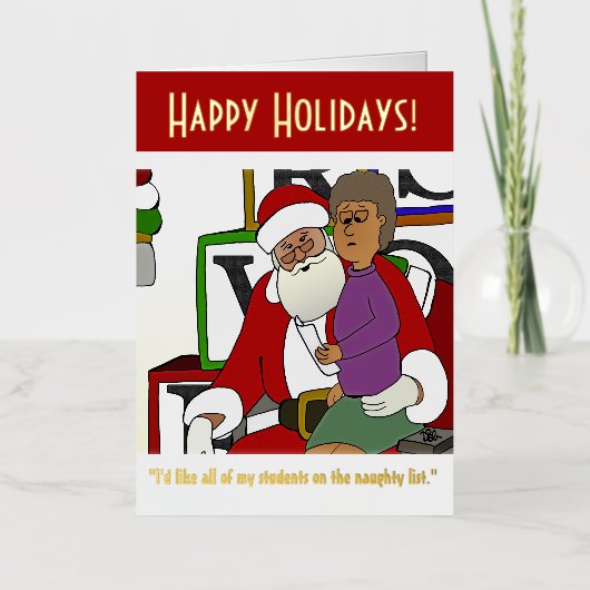 Carte pliée Foil Liste Coquine (Recto)