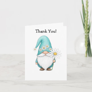 Carte pliée Gnome de printemps