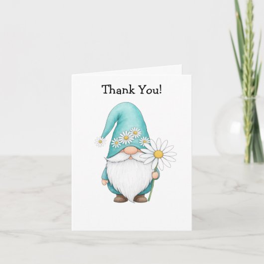 Carte pliée Gnome de printemps (Devant)