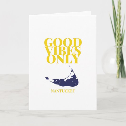 Carte pliée Good Vibes Nantucket (Devant)