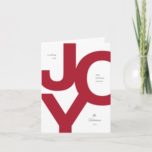 Carte pliée Gras Joy Holiday non photo (Devant)