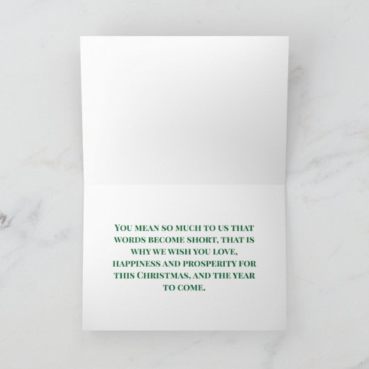 Carte Pliée Green Glittery (Intérieur)
